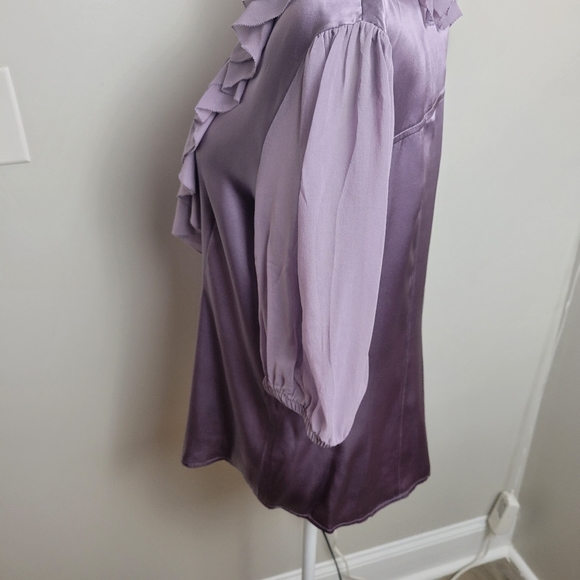 Marc Bouwer Blouse Lavender Silk Large - Picture 10 of 11